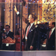 President George Bush and Mexican President Carlos Salinas in Monterrey in 1990.